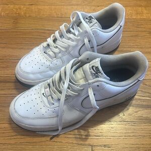 Size 12 - Nike Air Force 1 '07 Embroidered Swoosh - White Black